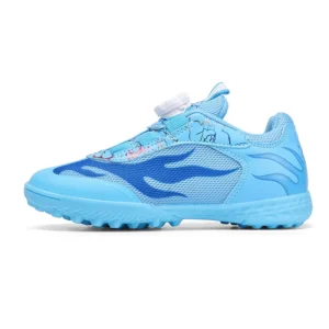 Light blue 5133 kids mesh dial closure soccer shoes with TF outsole - STUWEKI