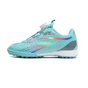 Mint green 6188 kids dial closure soccer shoes with TF outsole - STUWEKI